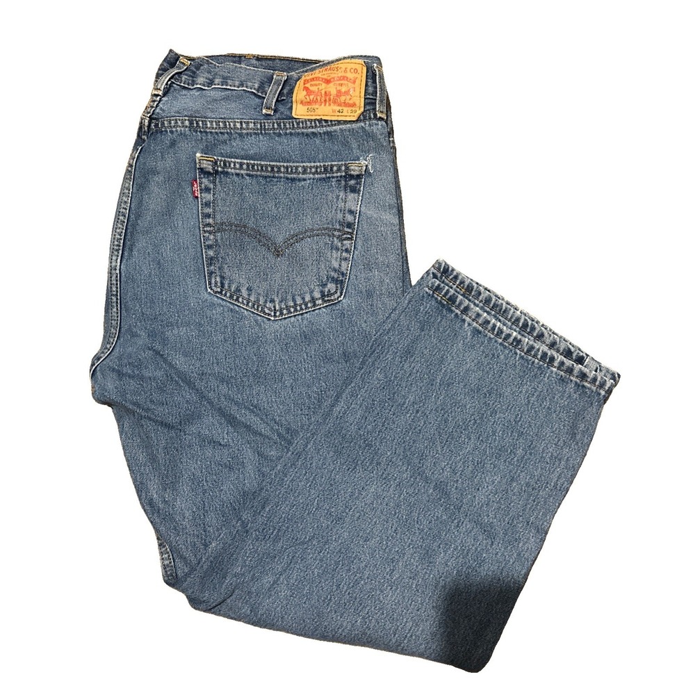 Levi's Jeans Men Regular Fit Blue Medium Wash Denim Straight 42/29